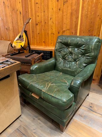 Furniture - Green Leather Chair